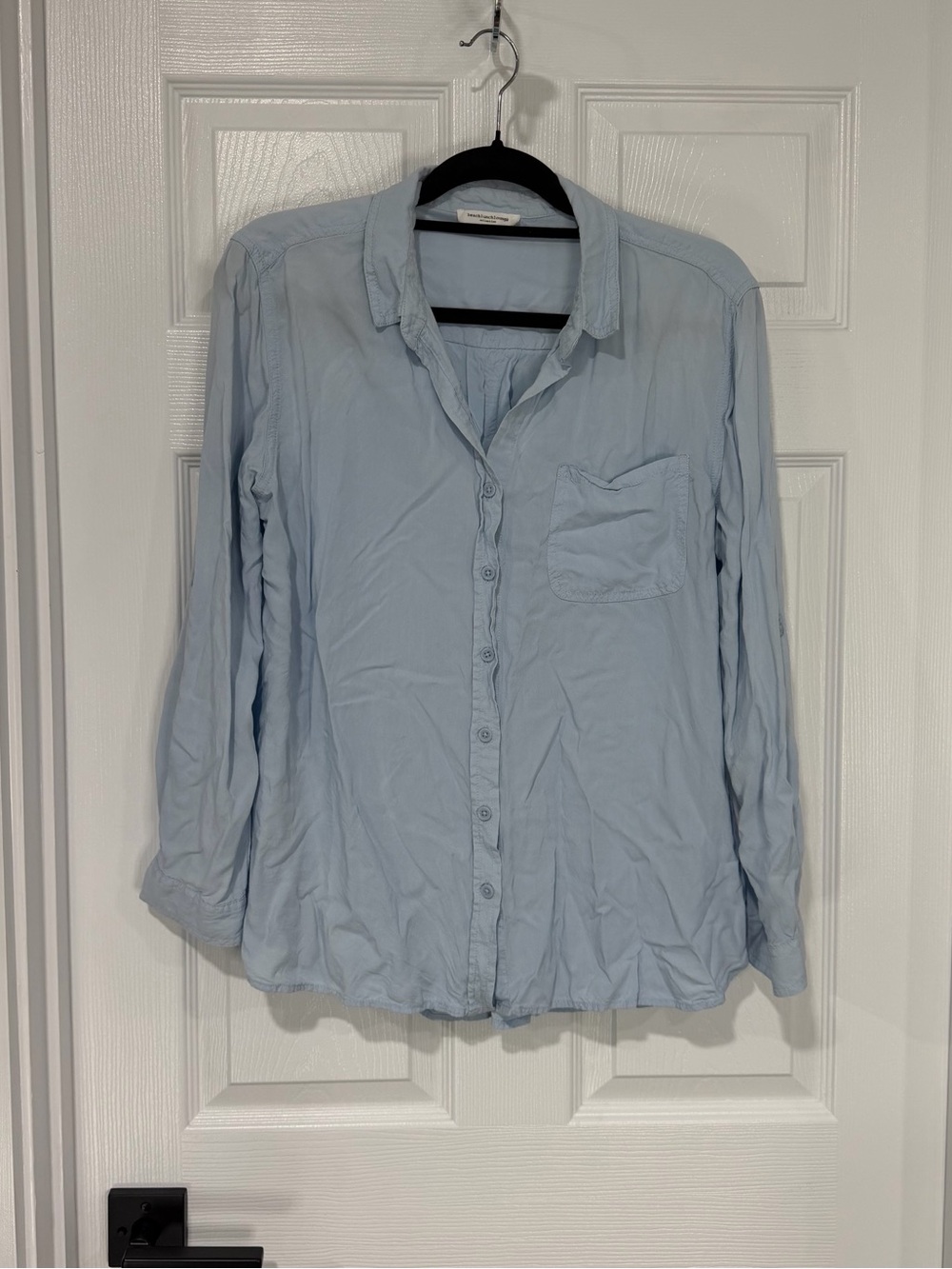 beachlunchlounge Light Blue Casual Button-Down Shirt- perfect swim coverup